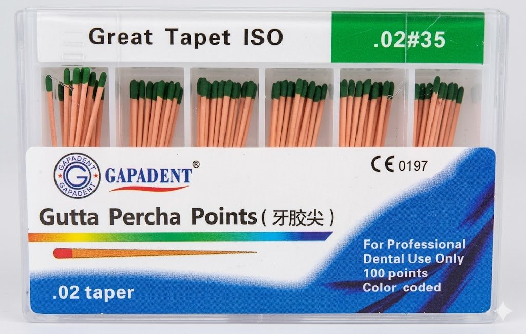 Gapadent® Gutta Percha Points .02 Taper (#35)