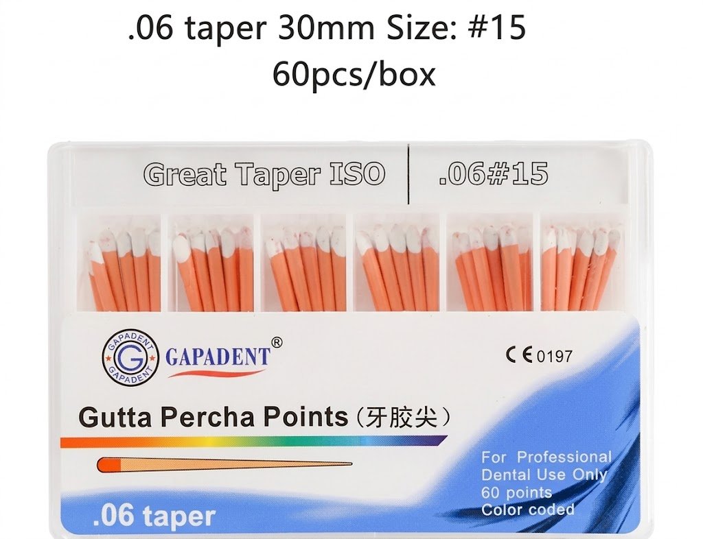 Gapadent® Gutta Percha Points .06 Taper (#15)