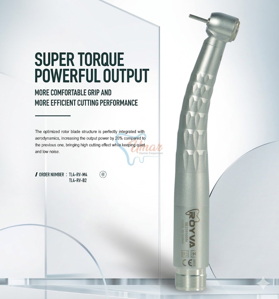 Royva Super Torque Head LED Dental Turbine Handpiece