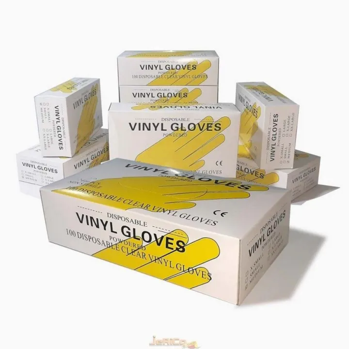 Clear Vinyl Powdered Non Sterile Hand Gloves