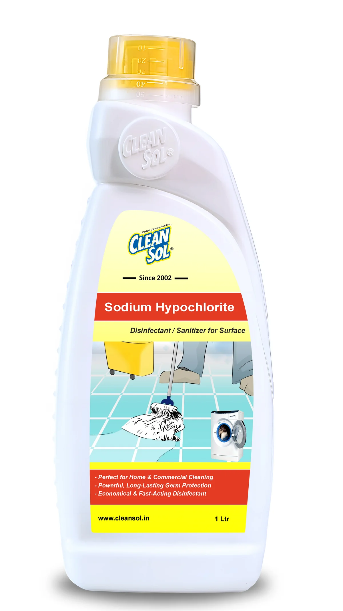 Cleansol Sodium Hypochlorite 5% – Surface Disinfectant & Sanitizing Solution