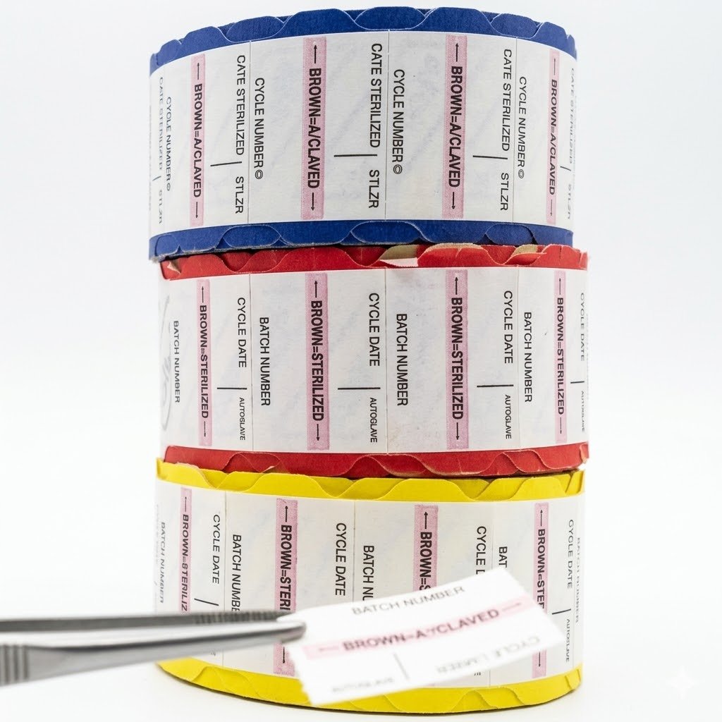 Autoclave Pouches Labels - 700 Indicator Stickers per Roll