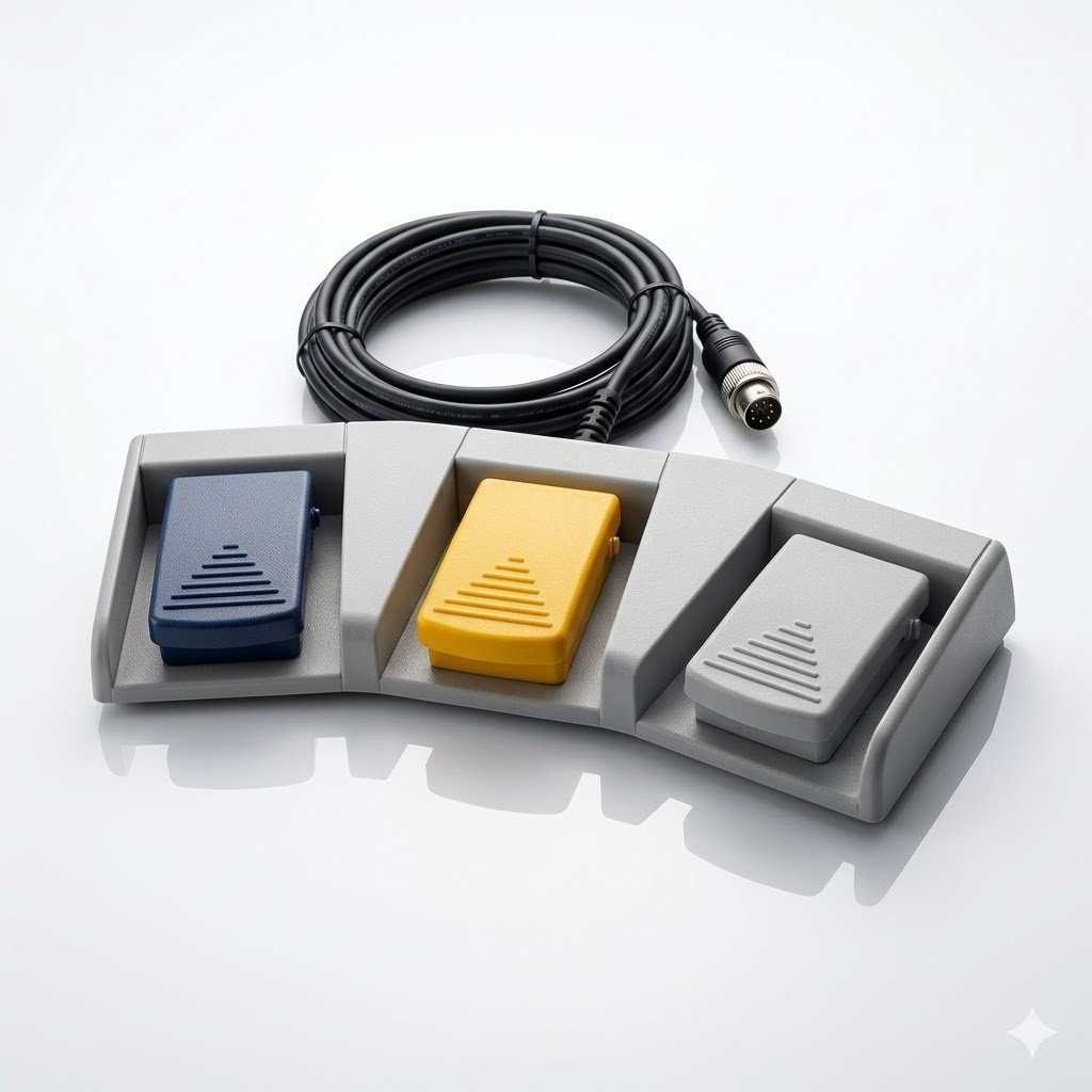 Triple Foot Switch Pedal for Medical and Industrial Equipment