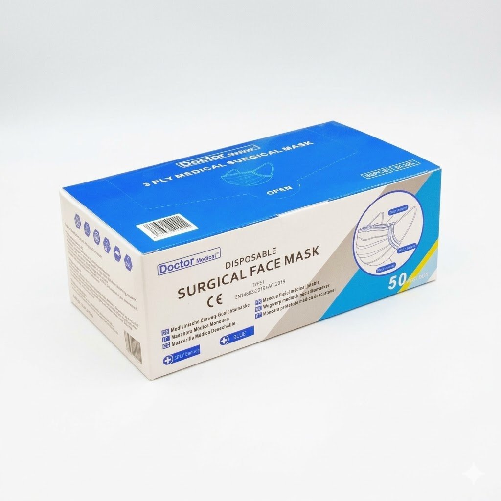 DOCTORS Medical 3 PLY MEDICAL SURGICAL MASK 50 PCS