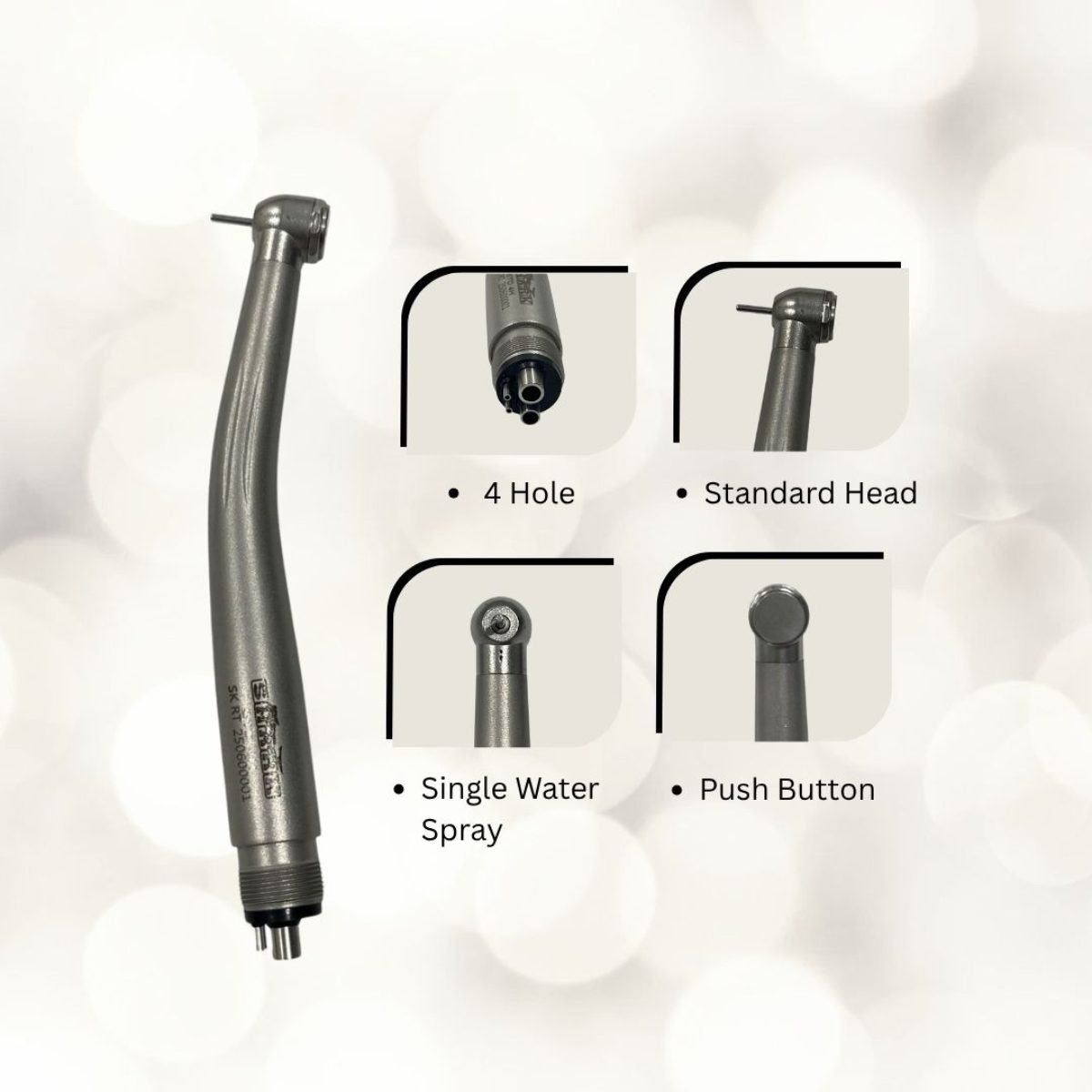 Shark Push Button Standard Head Airotor 4 hole handpiece