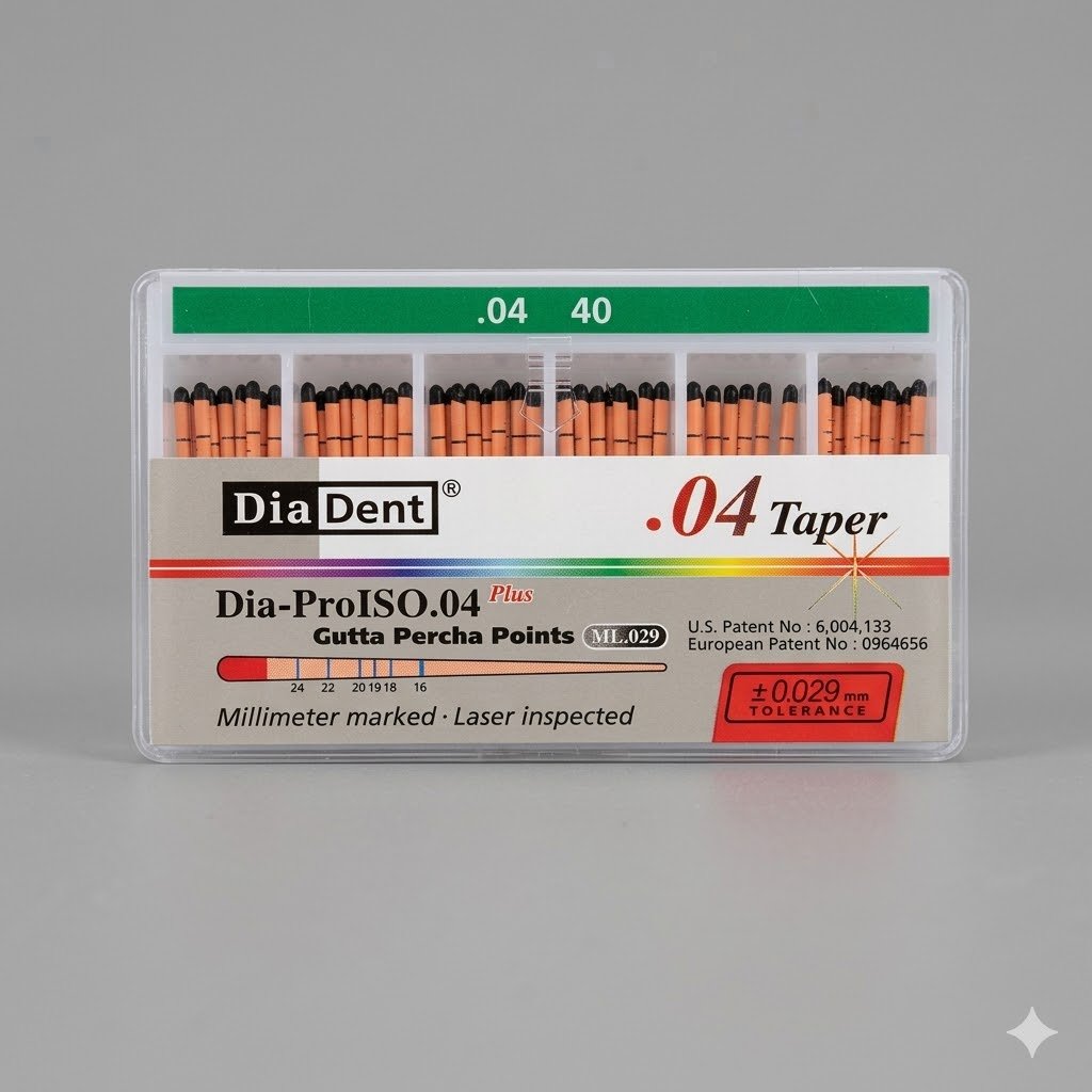 Dia-ProISO .04 Plus™ Gutta Percha Points (Size 40)