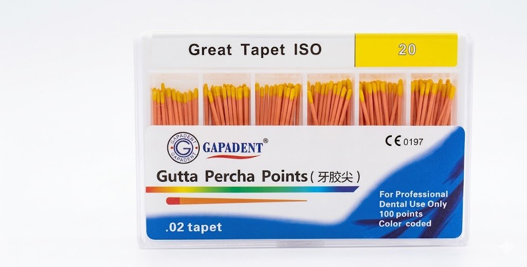 Gapadent® Gutta Percha Points .02 Taper (#20)