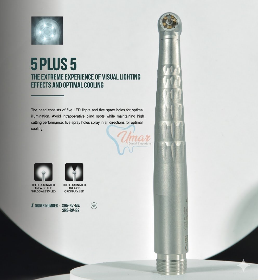 5 LED Royva Shadowless Dental Turbine Handpiece